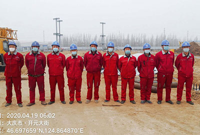 抗疫克難，凝心聚力——工地上的早會！  